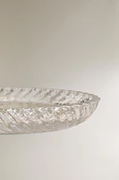 MERCURIZED GLASS BATHROOM SOAP DISH