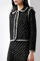 COMBINATION KNIT JACKET