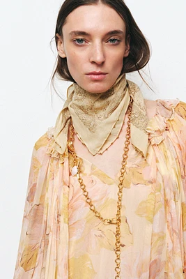 BEADED COTTON SCARF