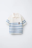 POLO EN MAILLE AVEC COTON ET LIN MICKEY MOUSE © DISNEY