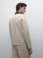 100% cotton jacket with collar detail