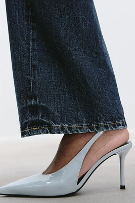 PATENT FINISH SLINGBACK SHOES