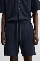 STRIPED JACQUARD SHORTS