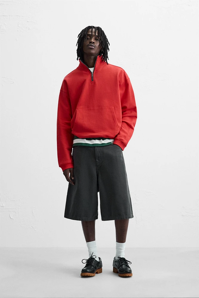 SWEAT À COL ZIPPÉ