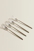SET OF SHINY STEEL FORKS (SET OF 4)