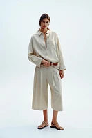 OVERSIZED LINEN BLEND SHIRT