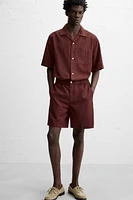 LINEN-COTTON SHORTS