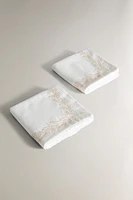 PACK OF EMBROIDERED VEGETABLE DESIGN HAND TOWELS (PACK OF 2)