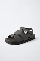SANDALES EFFET GOMME