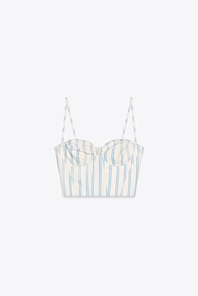 ZW COLLECTION STRIPED CORSET TOP