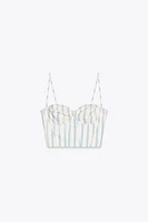 ZW COLLECTION STRIPED CORSET TOP