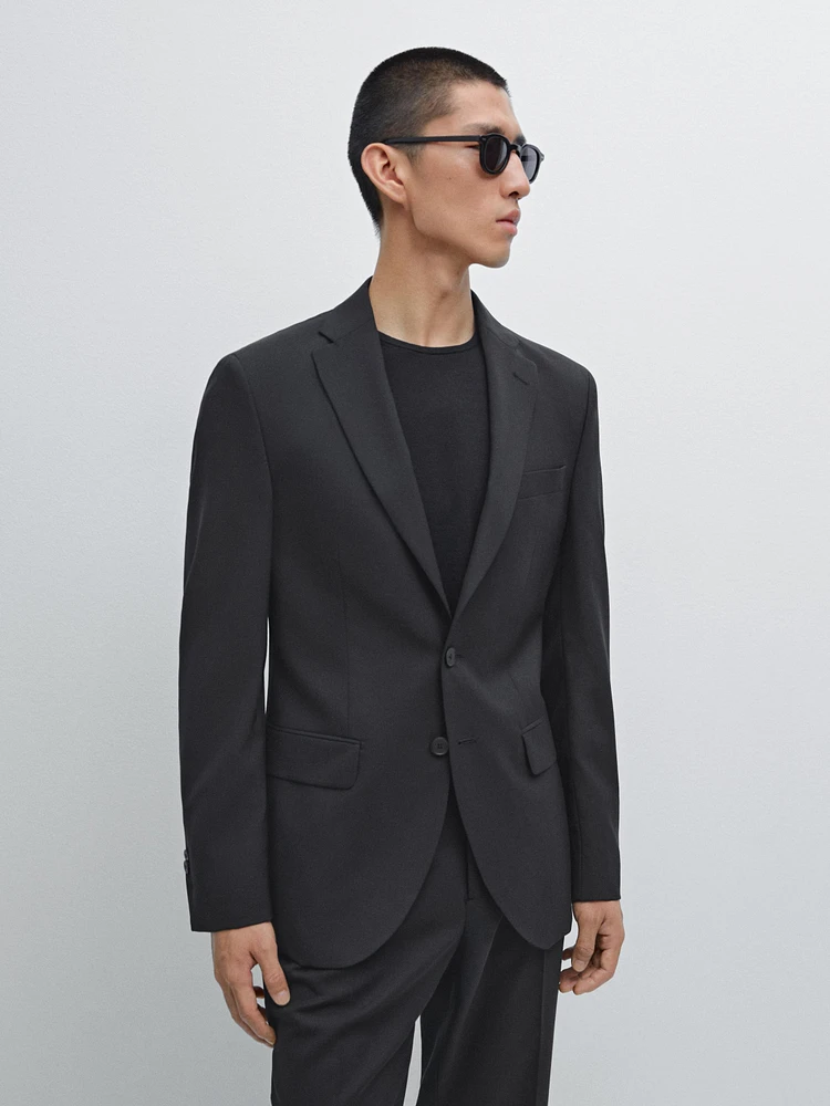 100% wool suit blazer
