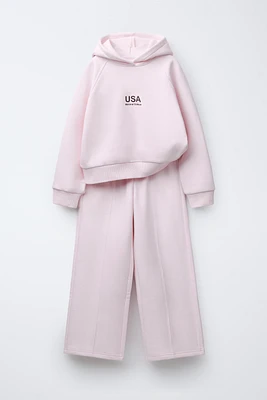 ENSEMBLE SWEAT À CAPUCHE ET PANTALON LARGE