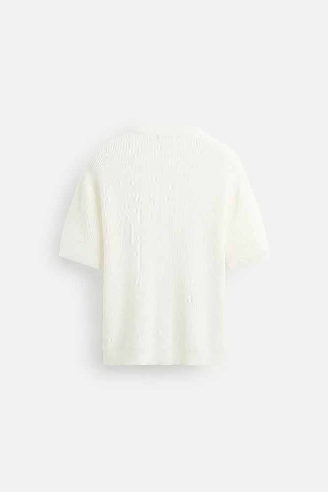 TEXTURED KNIT T-SHIRT