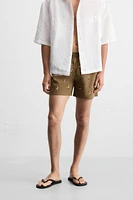 EMBROIDERED MID-LENGTH SWIMSUIT