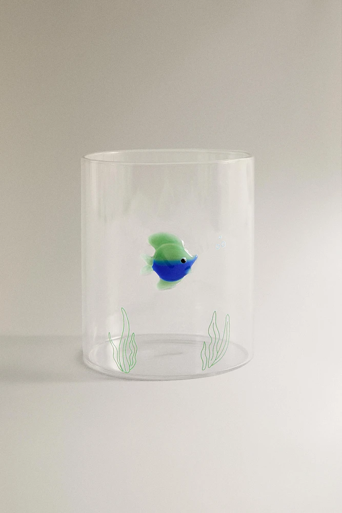 BOROSILICATE GLASS FISH TUMBLER