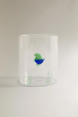 BOROSILICATE GLASS FISH TUMBLER