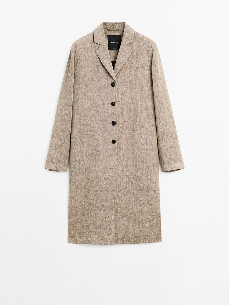 Lightweight 100% linen coat