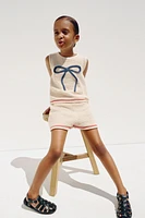 CONTRAST KNIT SHORTS