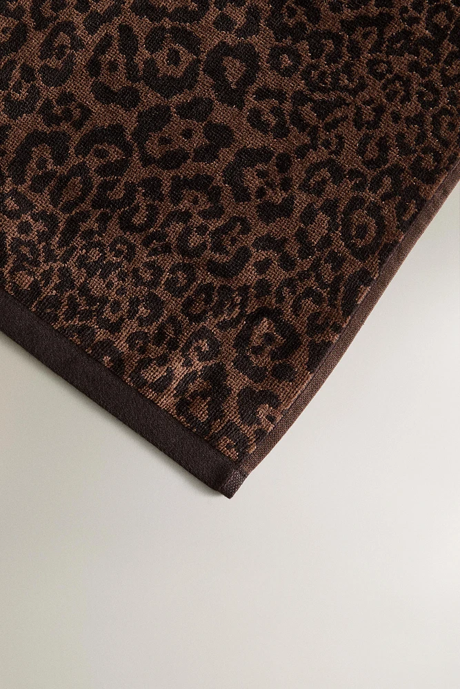 ANIMAL PRINT VELOUR BEACH TOWEL