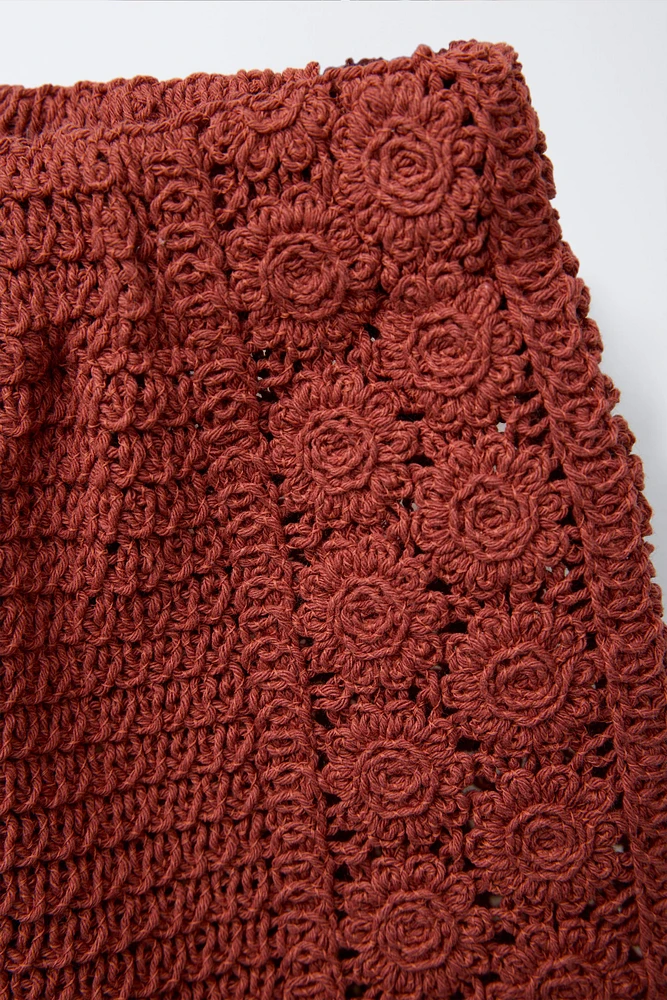 CROCHET KNIT SHORTS
