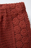 CROCHET KNIT SHORTS