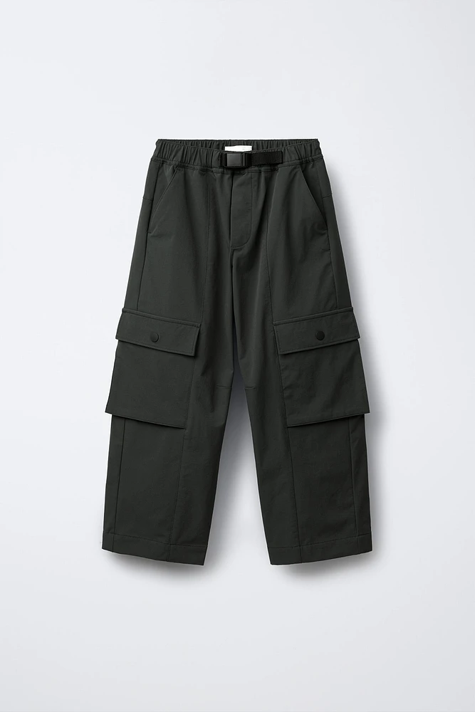 TECHNICAL WIDE LEG CARGO PANTS