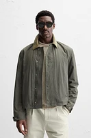 CONTRASTING COLLAR JACKET