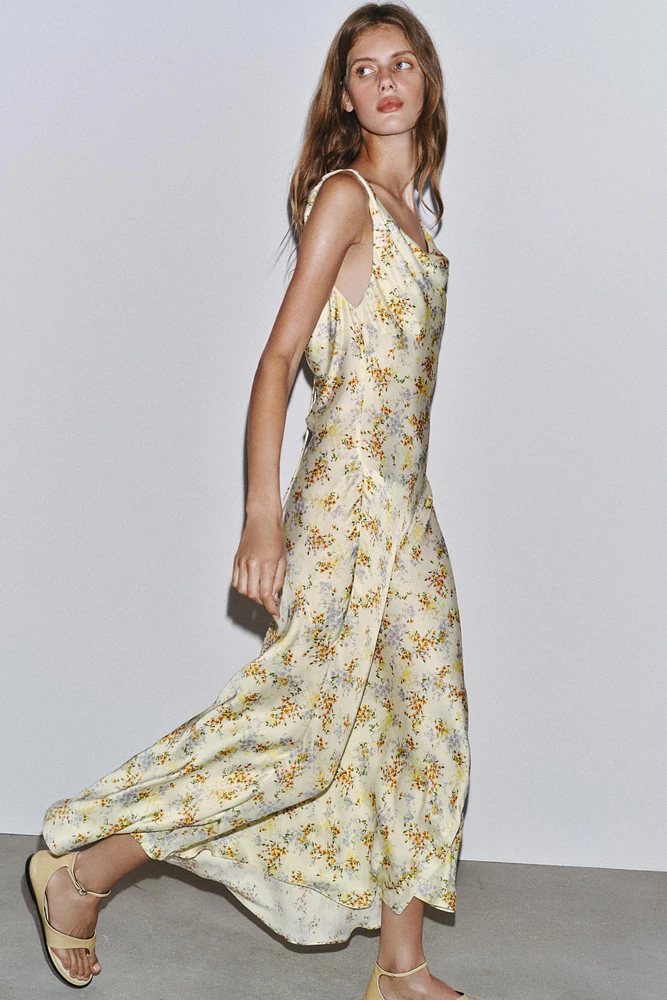 ZW COLLECTION PRINTED SATIN DRESS