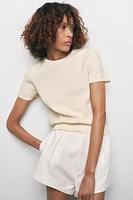 BASIC KNIT SHORT SLEEVE TOP