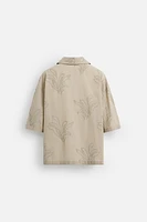 LEAF EMBROIDERED SHIRT