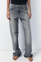 JEAN TRF COUPE LARGE À TAILLE MI-HAUTE LONG