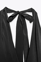 HALTER TIE MIDI DRESS