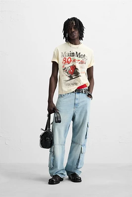 WASHED PRINTED T-SHIRT