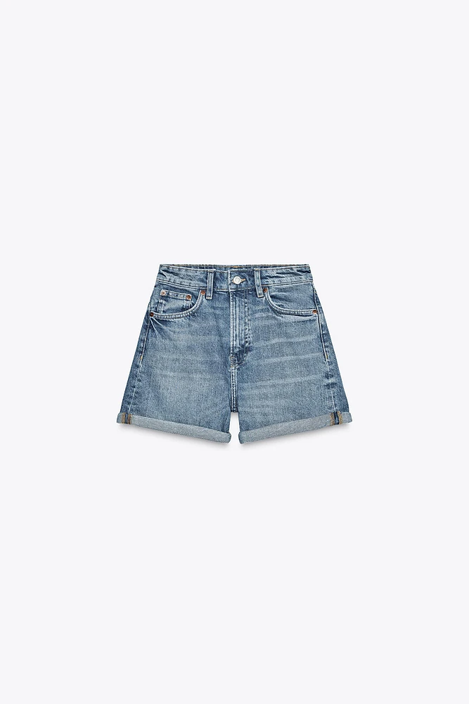 BERMUDA MOM FIT TRF TAILLE HAUTE