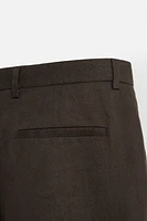 100% LINEN PLEATED PANTS
