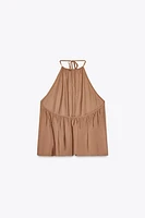 FLOWY HALTER TOP