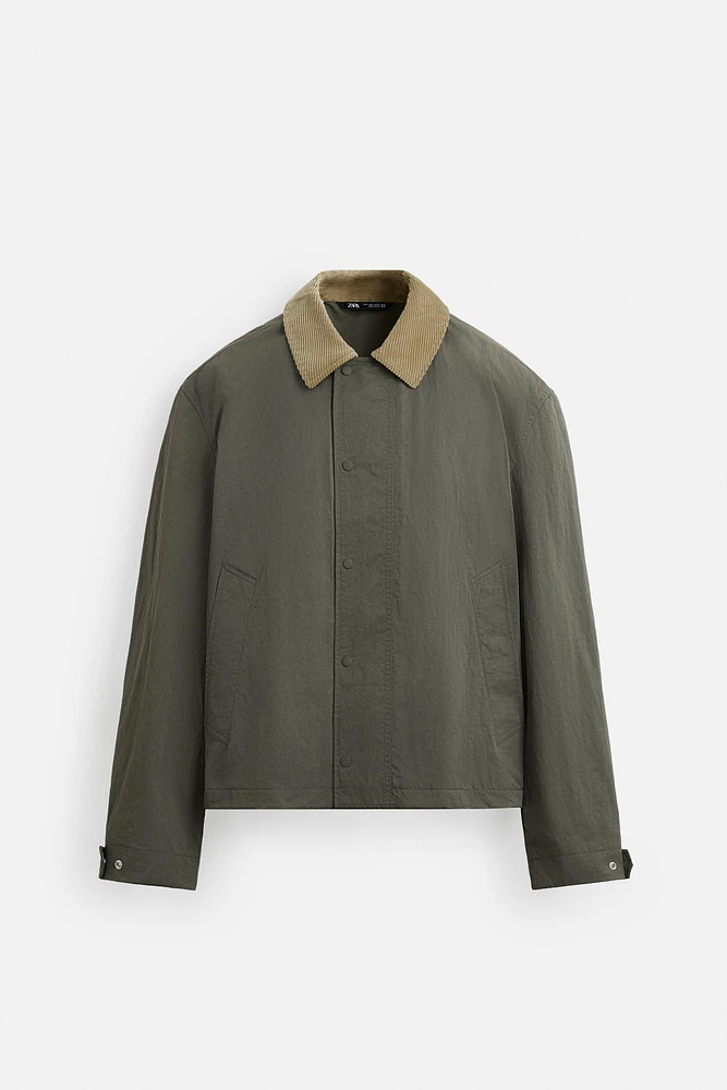 CONTRASTING COLLAR JACKET