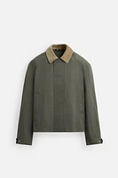 CONTRASTING COLLAR JACKET