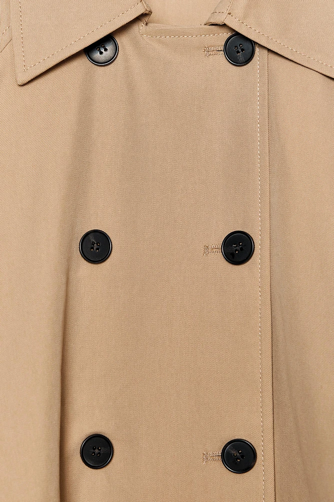 SHORT CAPE TRENCH COAT