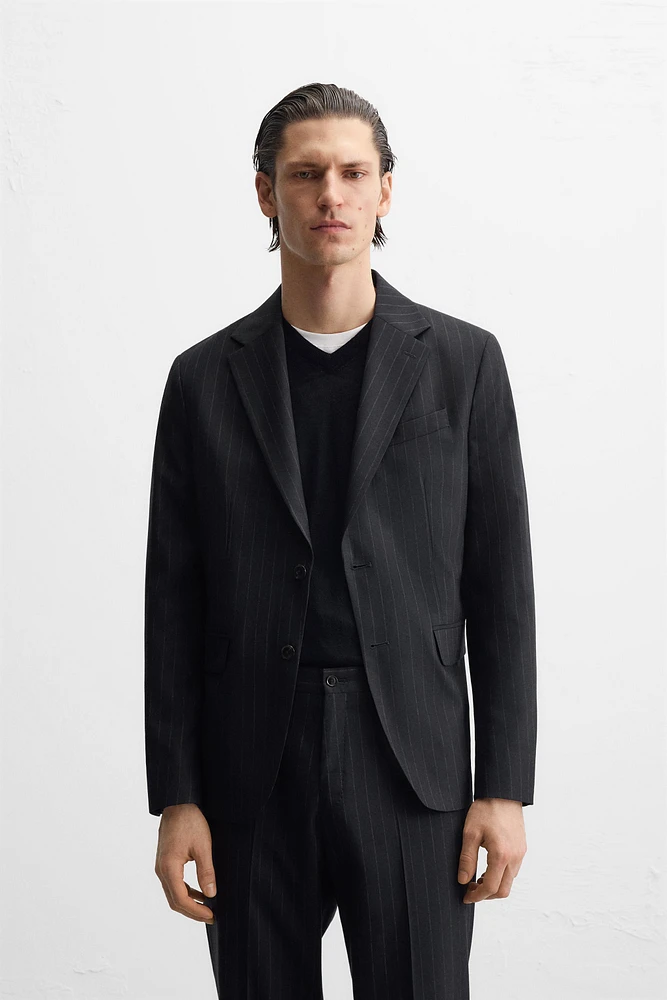 PINSTRIPE SUIT JACKET