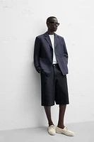 STRUCTURED HERRINGBONE OVERSHIRT