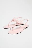 FLAT SANDALS WITH FLOWER