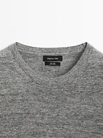 100% linen short sleeve knit T-shirt