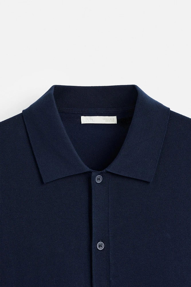 LYOCELL BLEND KNIT SHIRT