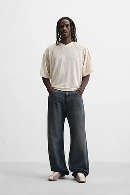T-SHIRT STRUCTURE OUVERTE CONTRASTE