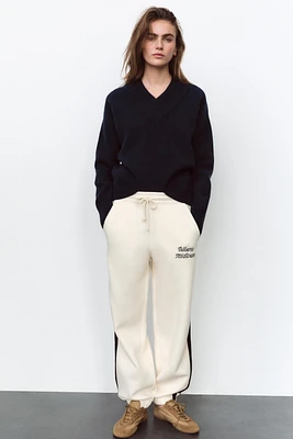 TEXT PRINT SWEATPANTS