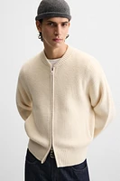 ZIPPERED KNIT JACKET