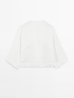 Blouse fluide lin coutures apparentes