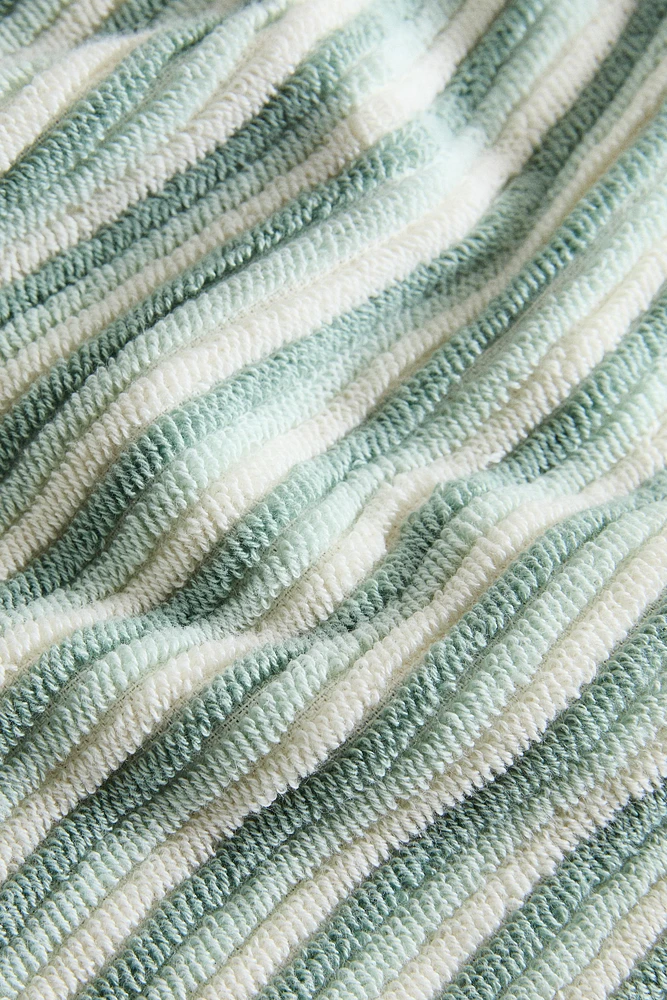 SERVIETTE DE BAIN TEXTURE RAYURES COLORÉES